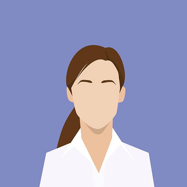 businesswoman profile icon female portrait flat design vector illustration